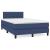Pat box spring cu saltea, albastru, 120x200 cm, textil GartenMobel Dekor