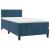 Pat box spring cu saltea, albastru închis, 90x200 cm, catifea GartenMobel Dekor