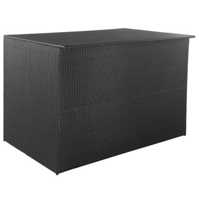 Ladă de depozitare de grădină, negru, 150x100x100 cm, poliratan GartenMobel Dekor