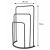 Bathroom Solutions Suport de prosoape vertical 49,5x75 cm metal negru GartenMobel Dekor