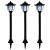 Lămpi solare de exterior cu LED, 3 buc, negru GartenMobel Dekor