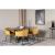 Venture Home Scaun de sufragerie „Limhamn”, negru și galben, catifea GartenMobel Dekor