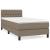Pat box spring cu saltea, gri taupe, 90x200 cm, textil GartenMobel Dekor
