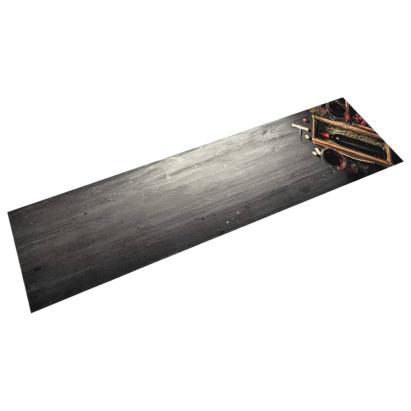 Covor de bucătărie lavabil model sticlă vin, 60x300 cm, catifea GartenMobel Dekor