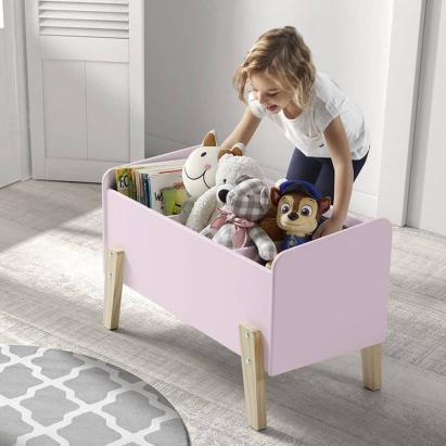 Vipack Cutie de jucării pentru copii „Kiddy”, roz învechit, lemn GartenMobel Dekor