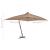 Umbrelă suspendată cu stâlp din lemn, gri taupe, 400 x 300 cm GartenMobel Dekor