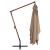 Umbrelă suspendată cu stâlp din lemn, gri taupe, 400 x 300 cm GartenMobel Dekor