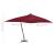 Umbrelă suspendată cu stâlp din lemn, roșu bordo, 400x300 cm GartenMobel Dekor