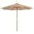 Umbrelă soare de exterior, stâlp metalic, 300 cm, gri taupe GartenMobel Dekor