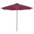 Umbrelă de soare exterior, stâlp din lemn, 300 cm, roșu bordo GartenMobel Dekor