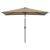 Umbrelă de soare exterior, stâlp metalic, gri taupe, 300x200 cm GartenMobel Dekor