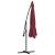 Umbrelă suspendată cu stâlp din aluminiu, 350 cm, roșu bordo GartenMobel Dekor
