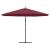 Umbrelă suspendată cu stâlp din aluminiu, 350 cm, roșu bordo GartenMobel Dekor
