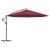 Umbrelă suspendată cu stâlp din aluminiu, 350 cm, roșu bordo GartenMobel Dekor