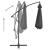 Umbrelă suspendată cu stâlp din aluminiu, 300 cm, antracit GartenMobel Dekor