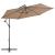 Umbrelă suspendată cu stâlp din aluminiu, 300 cm, gri taupe GartenMobel Dekor