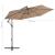 Umbrelă suspendată cu stâlp din aluminiu, 300 cm, gri taupe GartenMobel Dekor
