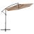 Umbrelă suspendată cu stâlp din aluminiu, 300 cm, gri taupe GartenMobel Dekor