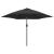 Umbrelă de soare exterior cu LED & stâlp de oțel antracit 300cm GartenMobel Dekor