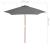 Umbrelă de soare de exterior, stâlp din lemn, antracit, 270 cm GartenMobel Dekor