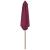 Umbrelă de soare de exterior, stâlp lemn, roșu bordo, 270 cm  GartenMobel Dekor