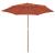 Umbrelă de soare de exterior, stâlp din lemn, cărămiziu, 270 cm GartenMobel Dekor
