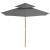 Umbrelă de soare dublă, stâlp din lemn, 270 cm, antracit GartenMobel Dekor