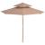 Umbrelă de soare dublă, stâlp din lemn, 270 cm, gri taupe GartenMobel Dekor