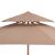 Umbrelă de soare dublă, stâlp din lemn, 270 cm, gri taupe GartenMobel Dekor