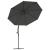 Umbrelă suspendată cu LED și stâlp din oțel, antracit, 300 cm GartenMobel Dekor