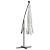 Umbrelă suspendată cu LED-uri și stâlp metalic, nisipiu, 350 cm GartenMobel Dekor