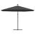 Umbrelă de consolă cu LED și stâlp de metal, antracit, 350 cm GartenMobel Dekor