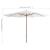 Umbrelă de soare exterior, stâlp din lemn, alb nisipiu, 350 cm GartenMobel Dekor
