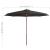 Umbrelă de soare de exterior, stâlp din lemn, antracit, 350 cm GartenMobel Dekor