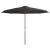 Umbrelă de soare de exterior, stâlp din lemn, antracit, 350 cm GartenMobel Dekor
