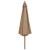 Umbrelă de soare de exterior, stâlp din lemn, gri taupe, 350 cm GartenMobel Dekor