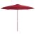 Umbrelă de soare de exterior cu stâlp din lemn, vișiniu, 350 cm GartenMobel Dekor