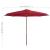 Umbrelă de soare de exterior cu stâlp din lemn, vișiniu, 350 cm GartenMobel Dekor