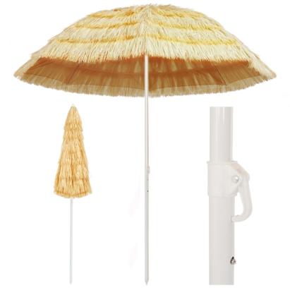 Umbrelă de plajă, natural, 240 cm, stil hawaiian  GartenMobel Dekor