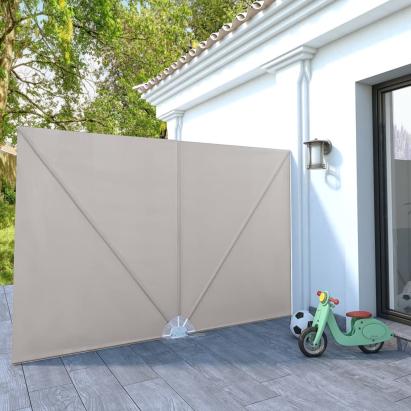 Copertină laterală pliabilă de terasă, crem, 300x200 cm GartenMobel Dekor