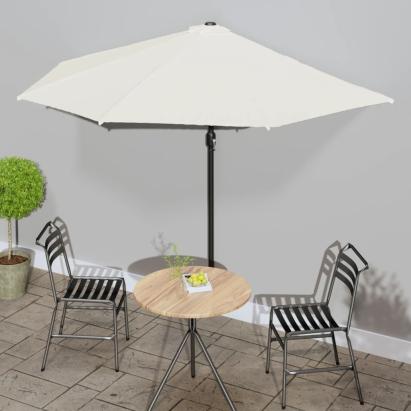 Umbrelă de soare de balcon, tijă aluminiu, nisipiu, 300x155 cm GartenMobel Dekor