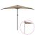 Umbrelă de soare de balcon, tijă aluminiu, gri taupe 300x155 cm GartenMobel Dekor