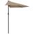 Umbrelă de soare de balcon, tijă aluminiu, gri taupe 300x155 cm GartenMobel Dekor