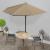 Umbrelă de soare de balcon, tijă aluminiu, gri taupe 300x155 cm GartenMobel Dekor