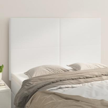 Tăblii de pat, 4 buc, alb, 72x5x78/88 cm, piele ecologică GartenMobel Dekor