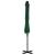 Umbrelă suspendată cu stâlp din aluminiu, verde, 300 cm GartenMobel Dekor
