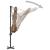 Umbrelă suspendată cu stâlp din aluminiu, gri taupe, 300 cm GartenMobel Dekor