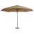Umbrelă suspendată cu stâlp din aluminiu, gri taupe, 300 cm GartenMobel Dekor