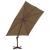 Umbrelă suspendată cu stâlp din aluminiu gri taupe 300x300 cm GartenMobel Dekor