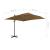 Umbrelă suspendată cu stâlp din aluminiu gri taupe 300x300 cm GartenMobel Dekor
